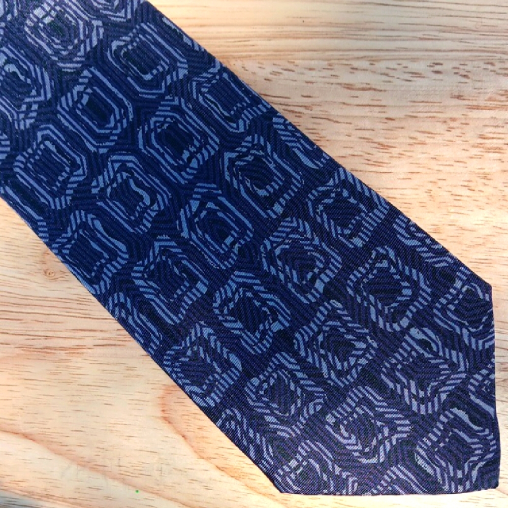 *Print* Geometric Patterned Gray Tie - Valentino - image 1